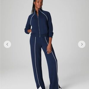 Spanx Navy Blue Straight Pants S New with tags, regular inseam